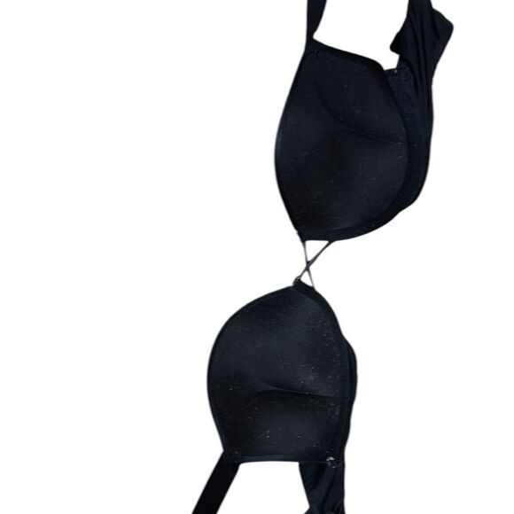 Victoria’s Secret bombshell plunge 32C bling strap logo black push up add 2 cups - Picture 6 of 6